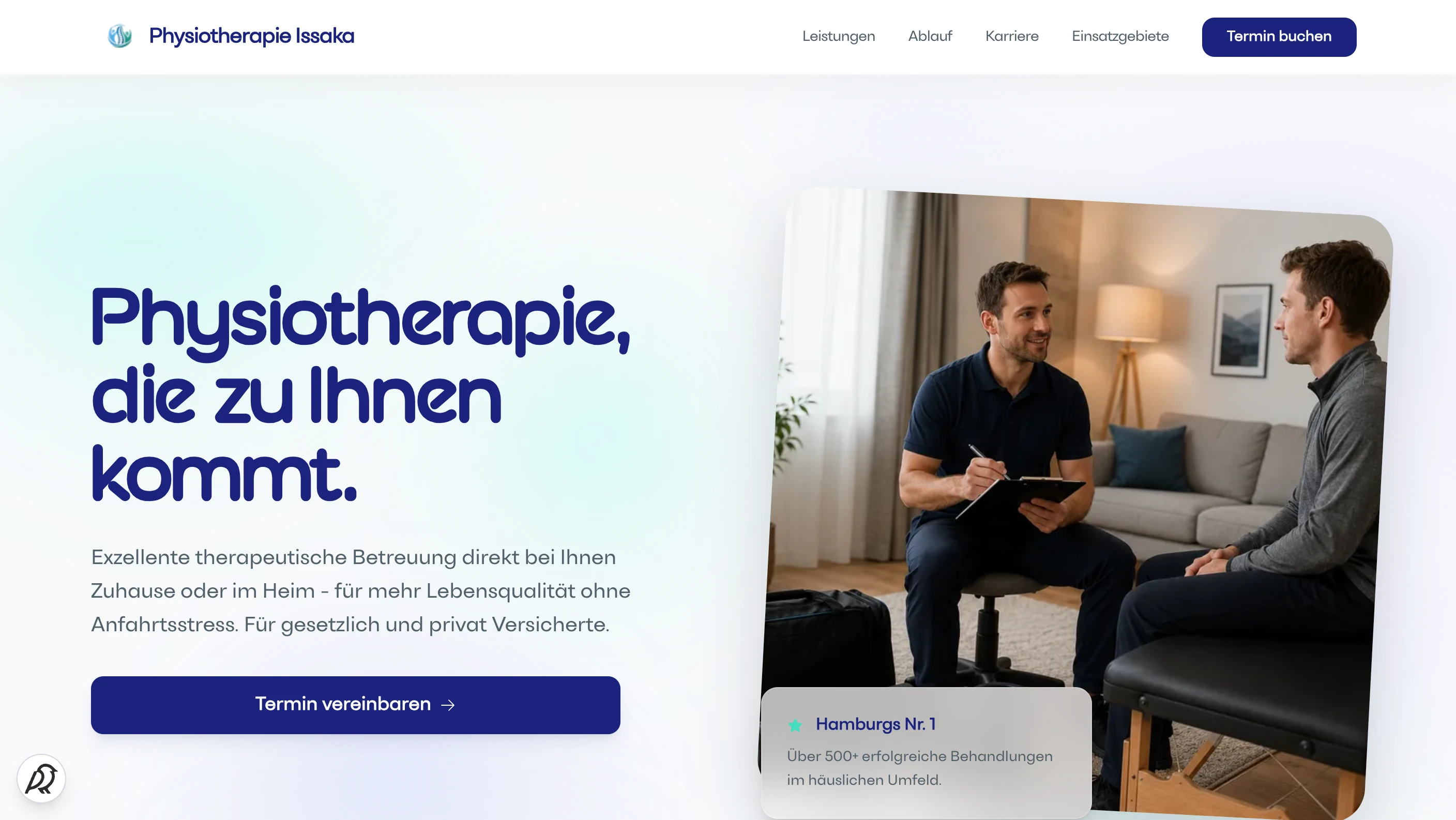 Physiotherapie Issaka Screenshot